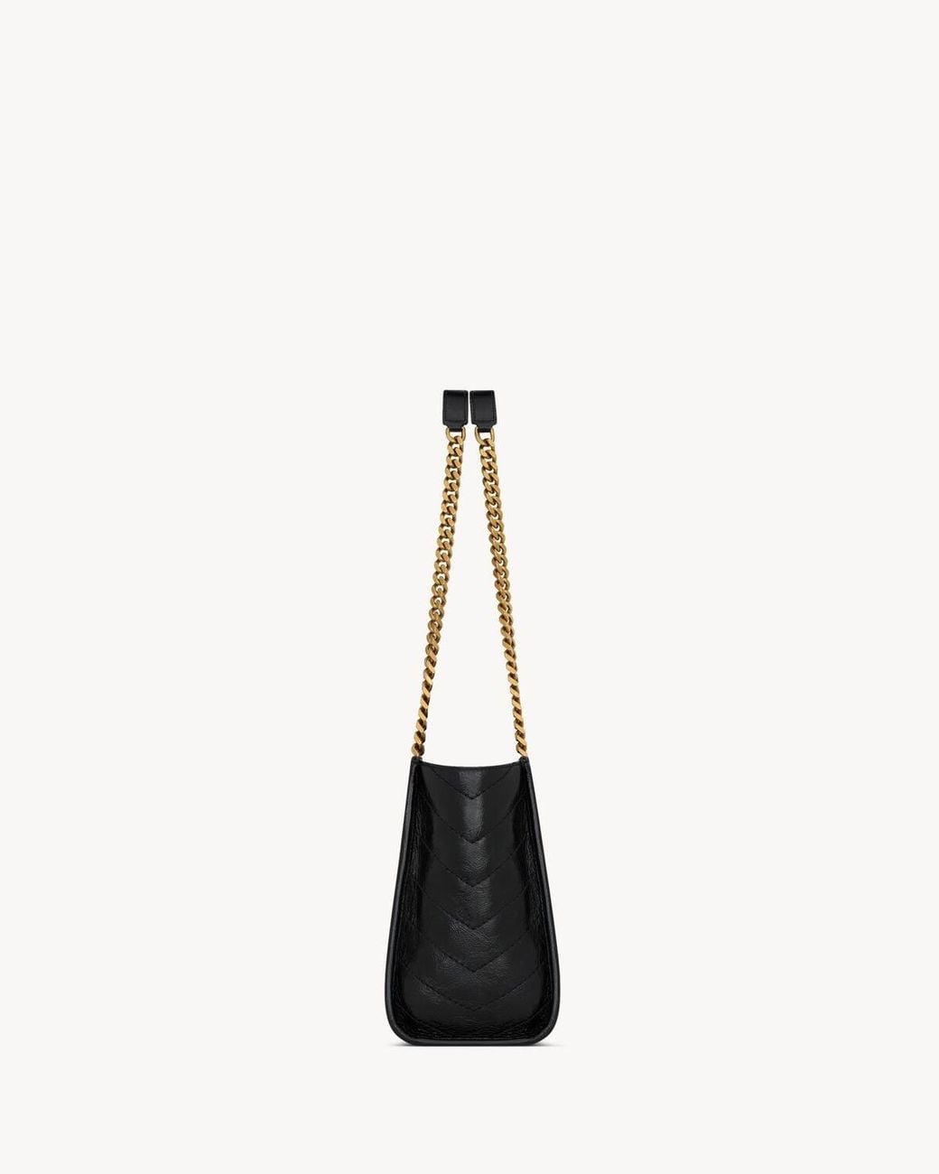 Saint Laurent White Cassandre Quilted Shoulder Bag