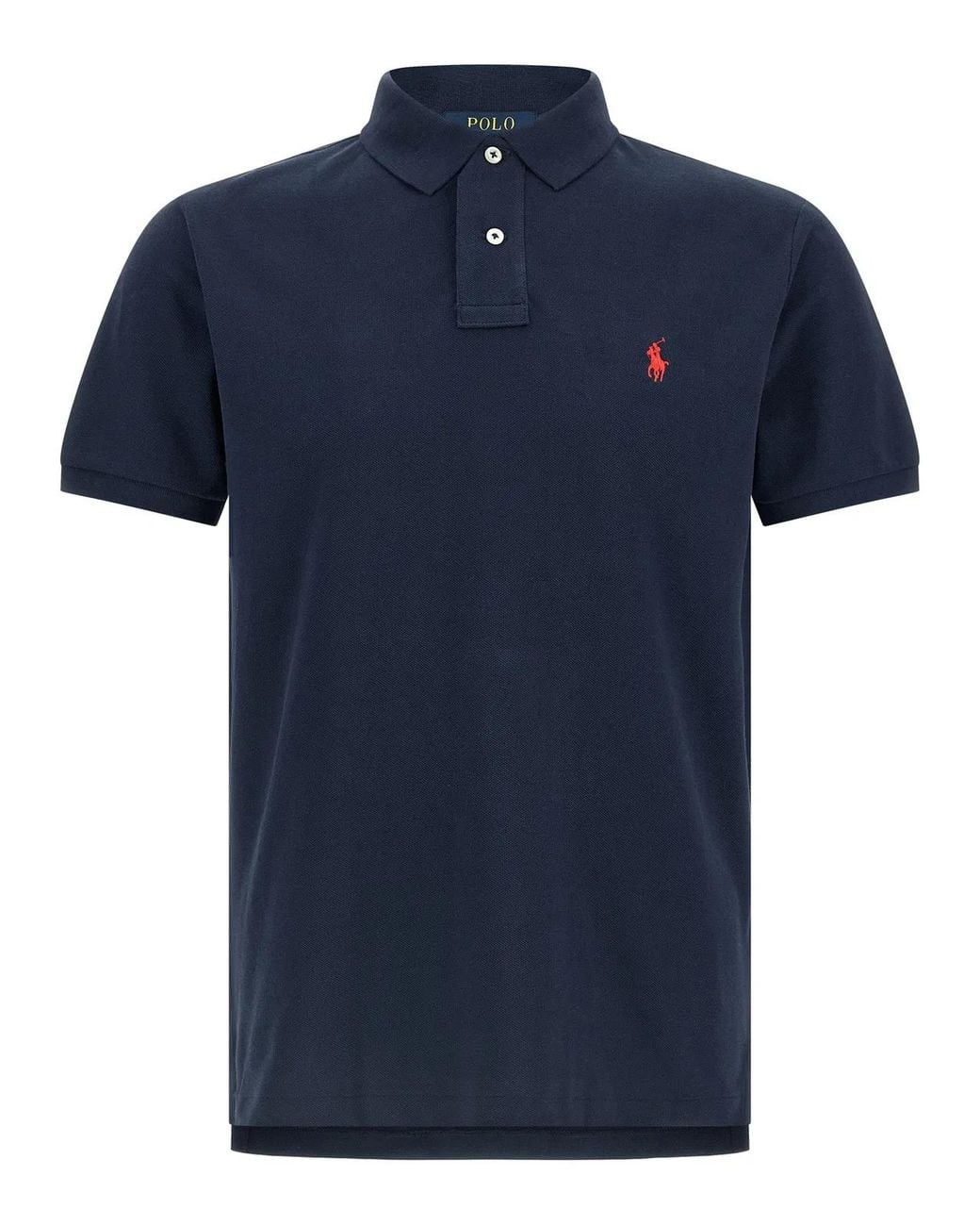 Polo Ralph Lauren Blue Logo Embroidery Polo Shirt for men