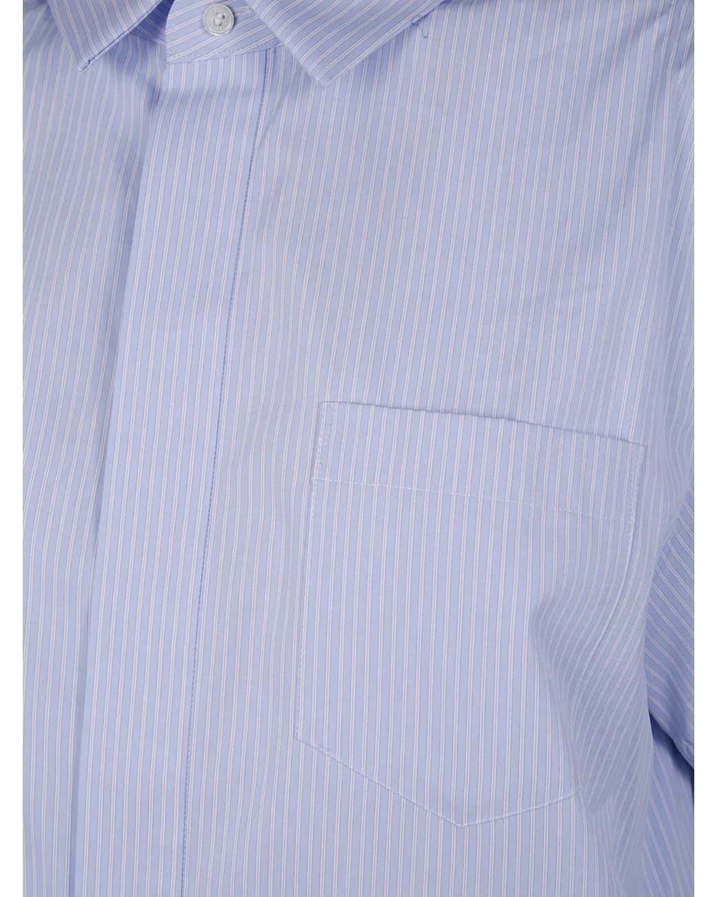 Sacai Blue Cotton Poplin Dress
