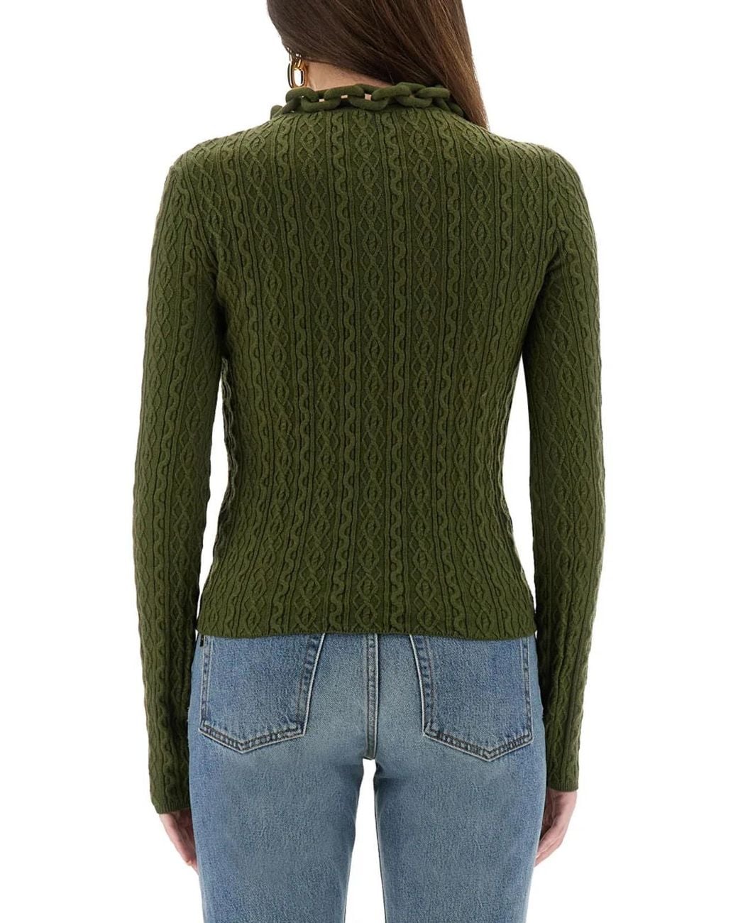 Rabanne Green Wool Jersey