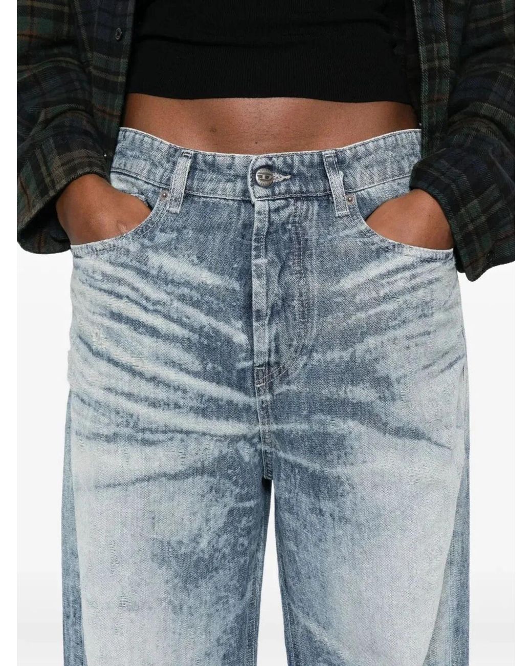 DIESEL Blue 1966 D-Sire Light Wide-Leg Jeans
