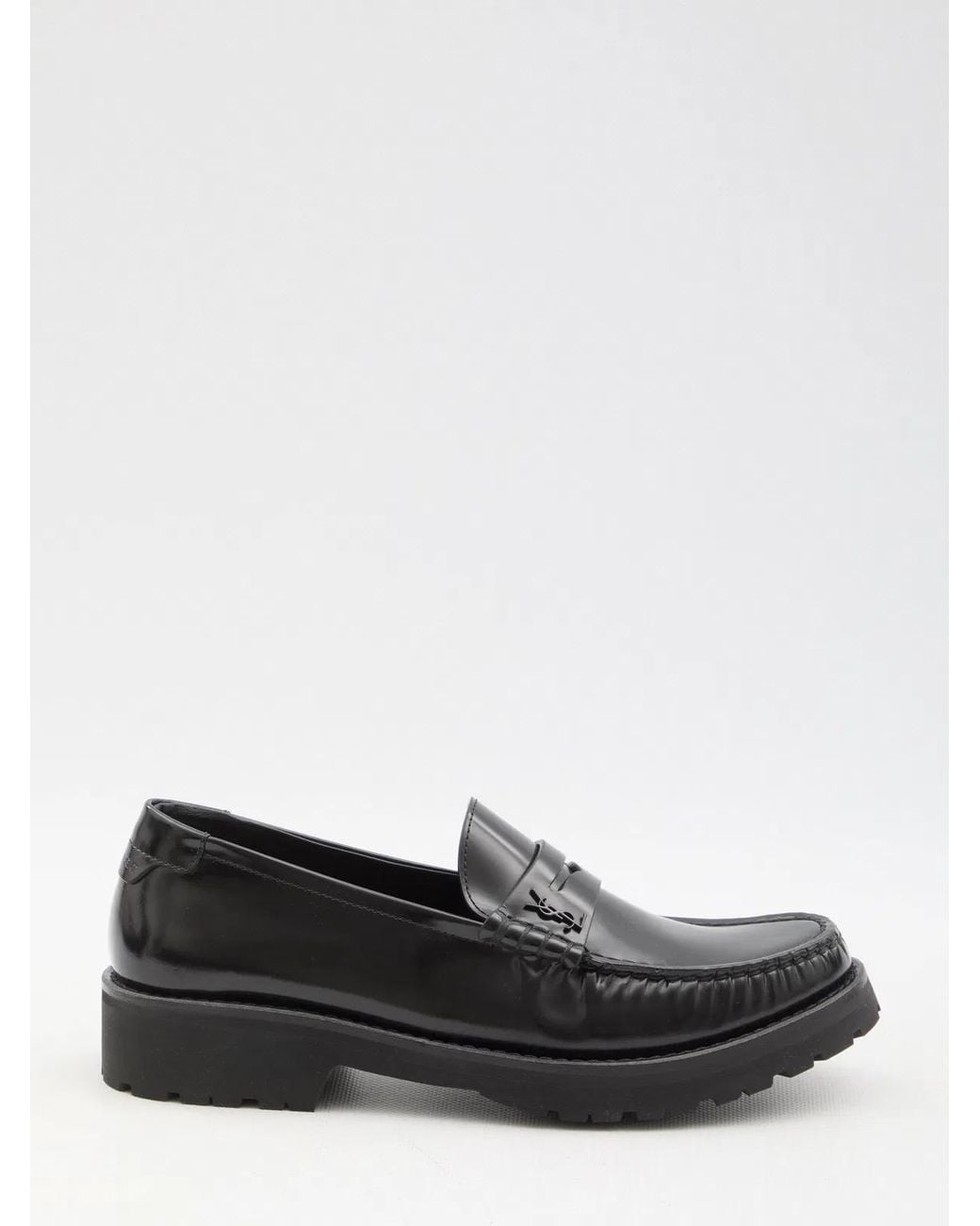 Saint Laurent Black Le Loafer Moccasins