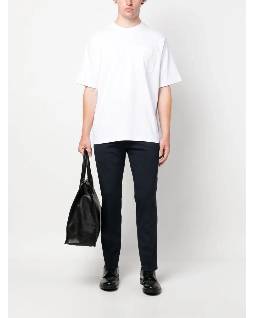 Prada Blue Stretch Wool Trousers for men