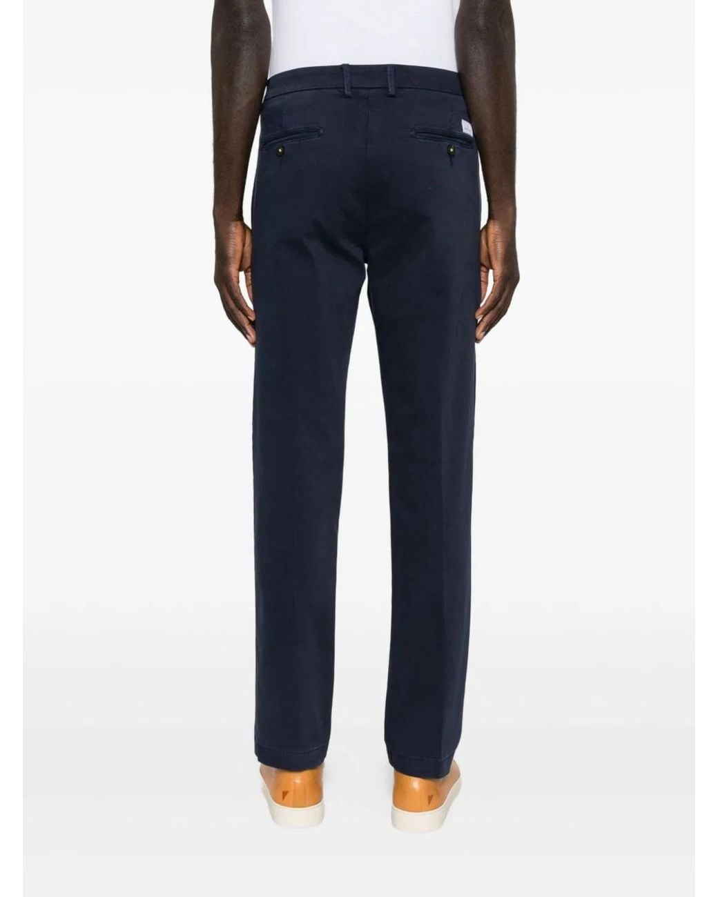 Manuel Ritz Blue Cotton Trousers for men