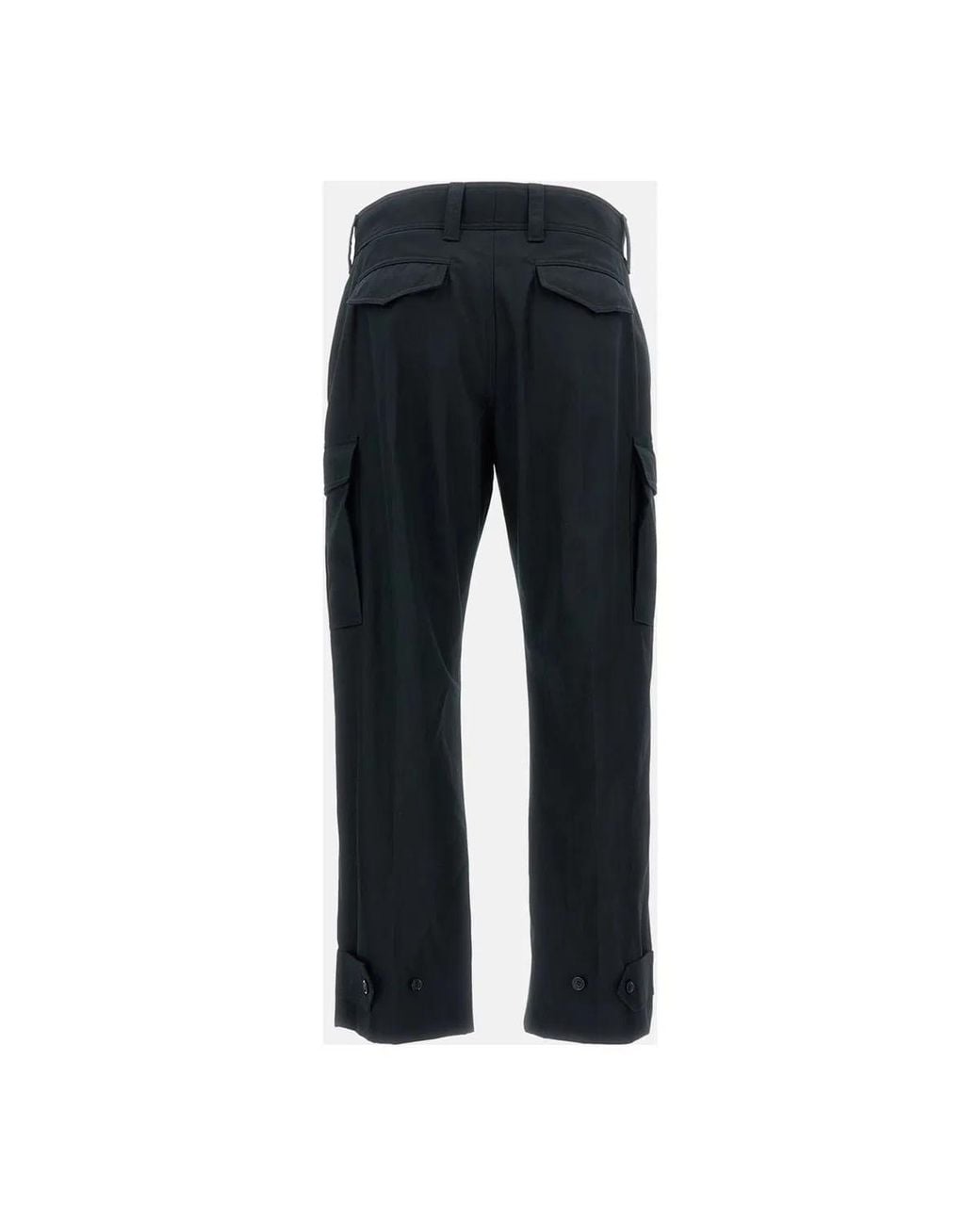 McQueen Black Strght Leg Cargo for men
