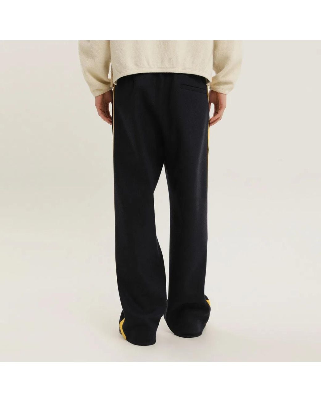 1989 STUDIO Black Pants With Side Stripe for men