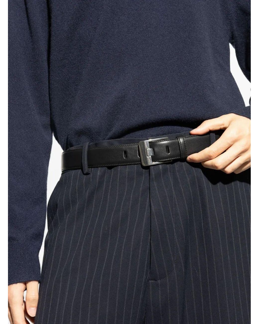 Tod's White Buckle Solid Belt for men