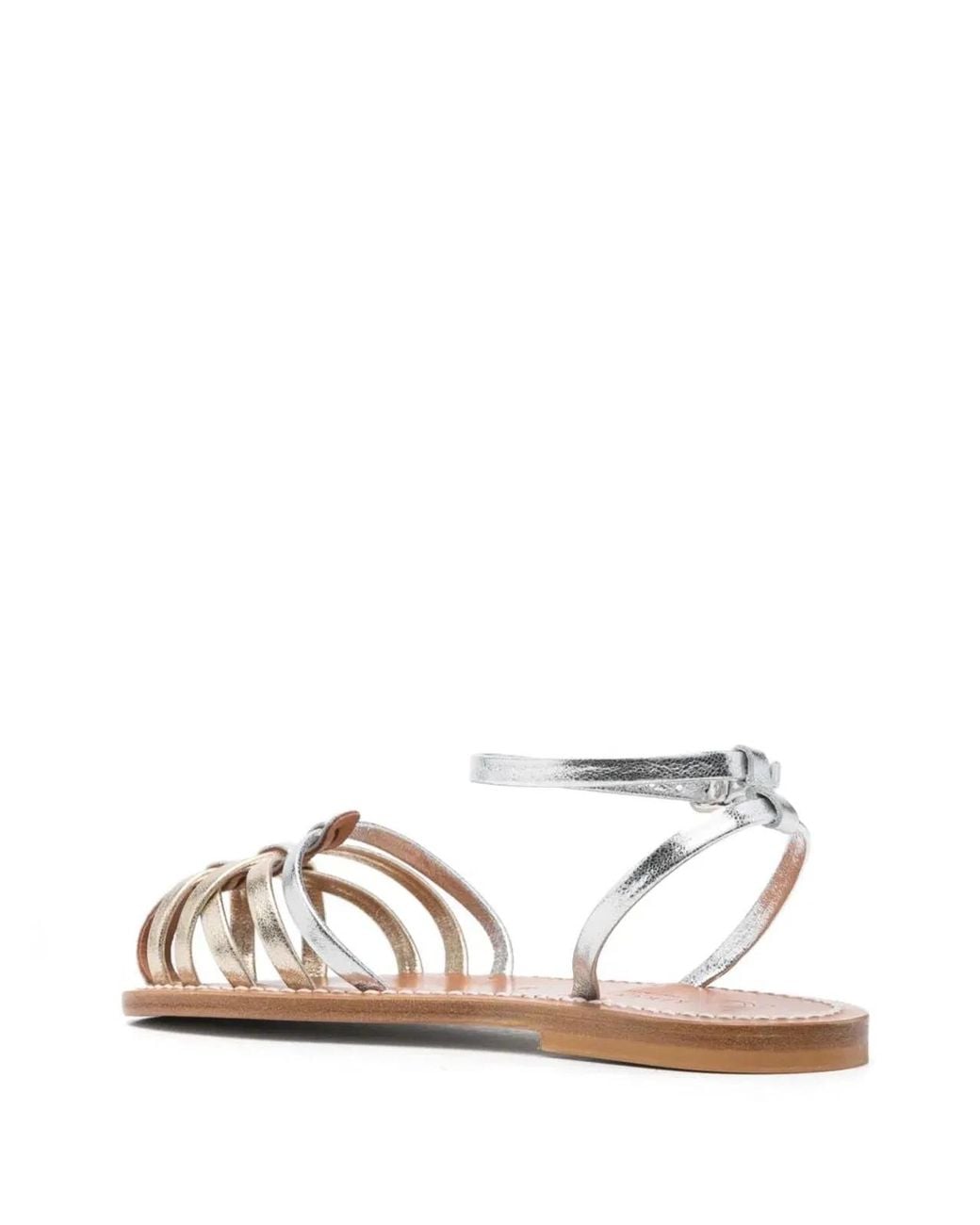 K. Jacques White Cyrenia Two-Tone Sandals