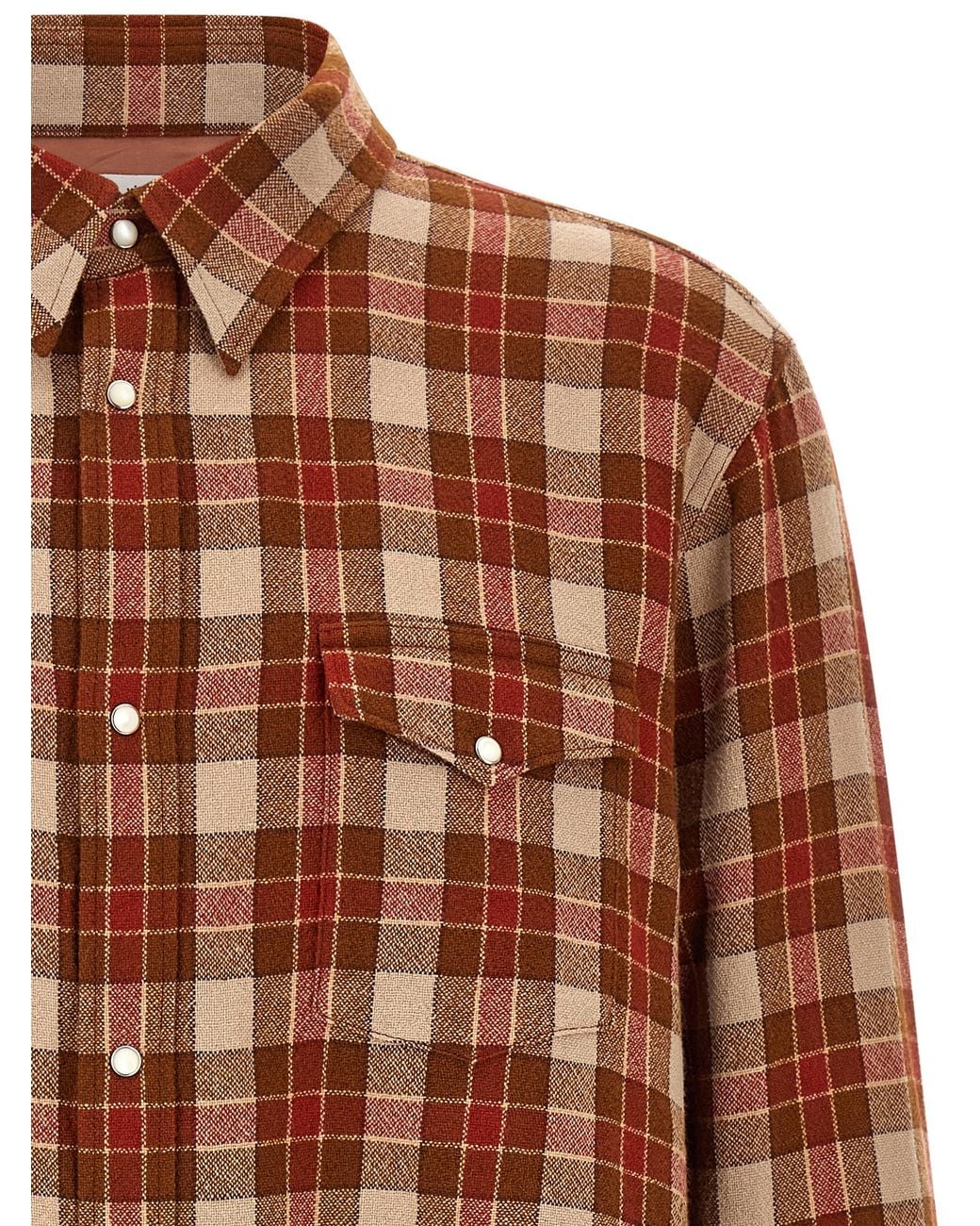 Men's Essential Checks Visvim 'Meridian Check' Shirt in Brown for Men | Lyst