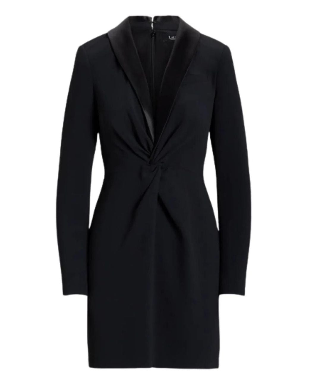 Ralph Lauren Black Zeenai Short Long Sleeve Cocktail Dress