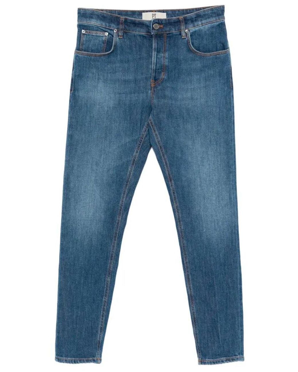 PT Torino Blue Stretch Denim Reggae Jeans for men