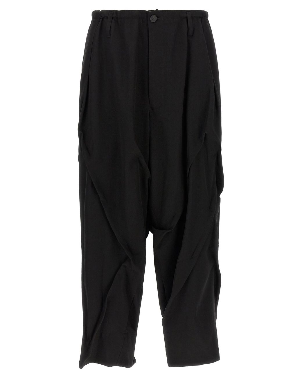 Yohji Yamamoto Black 'Tuck Pants' Pants for men