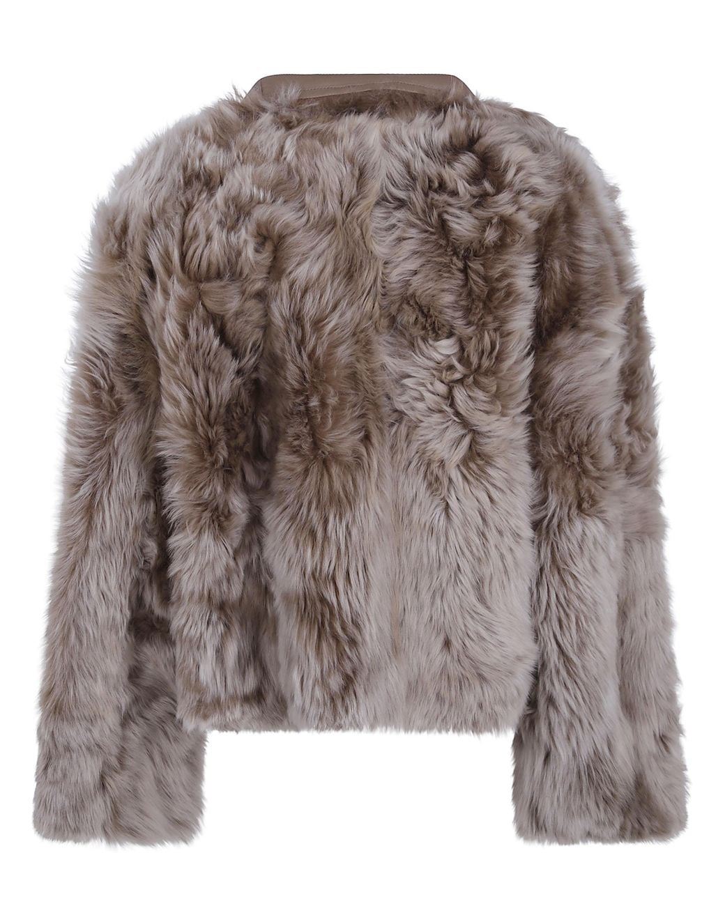 Yves Salomon Brown 55Cm Jacket