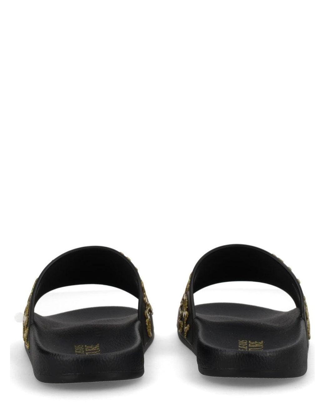 Versace Jeans Couture Black Elastane Flat