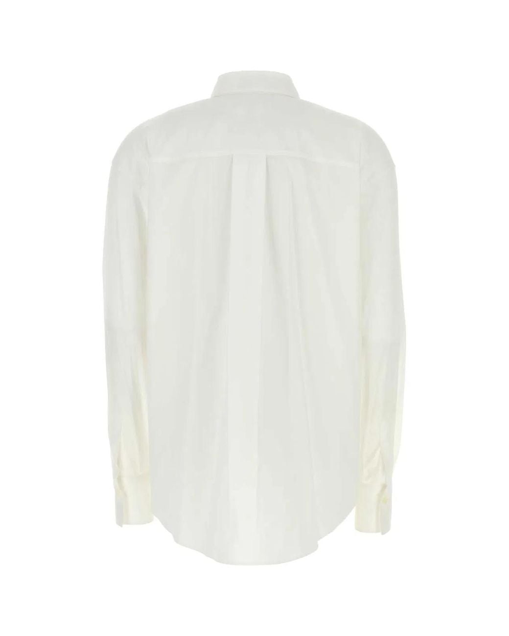 Brunello Cucinelli White Shirt Popeline Di Cotone Stretch