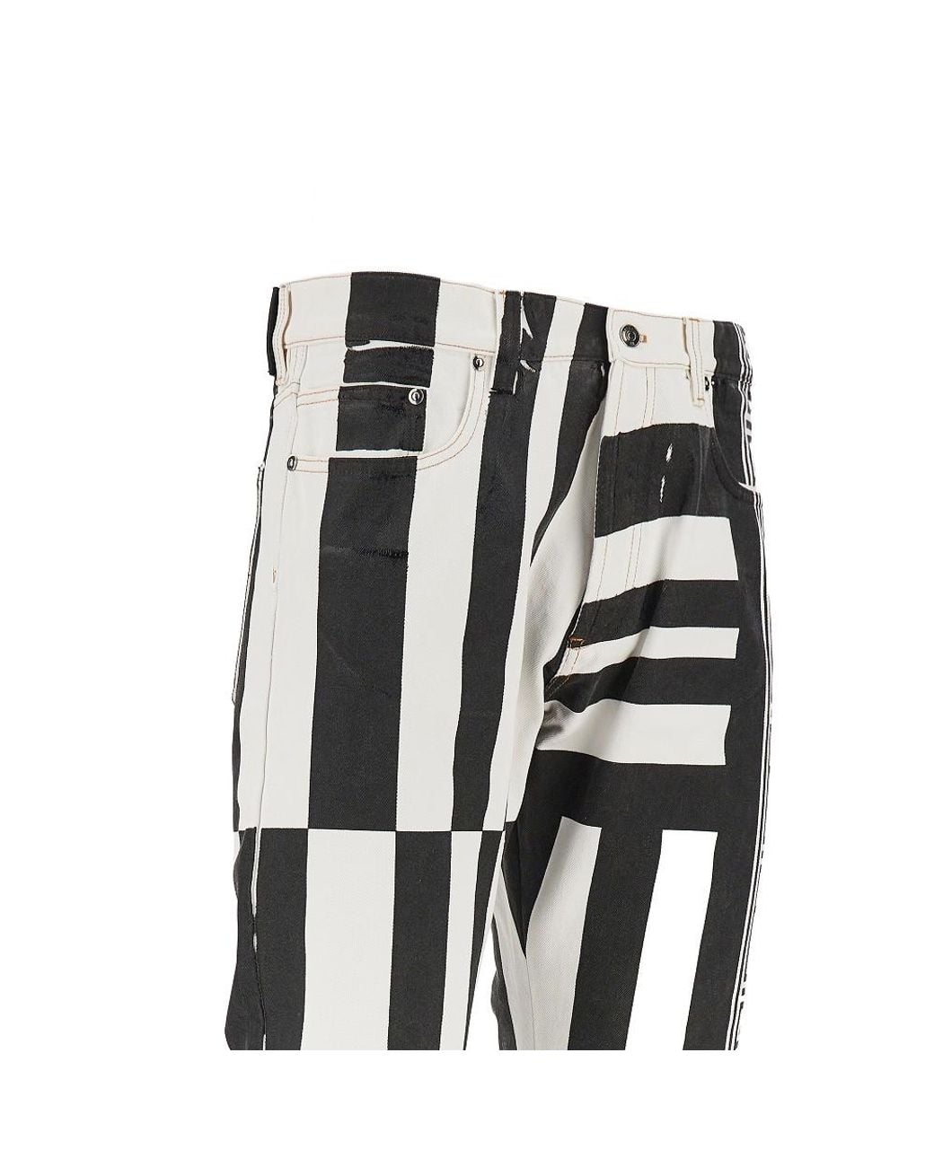 Versace Black Denim Jeans With Sylvester Print for men