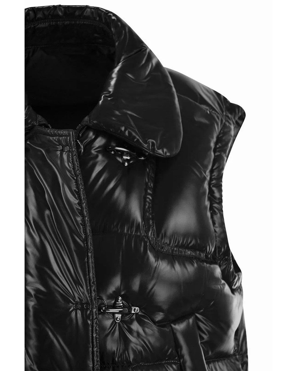 Fay Black 3-Hook Down Waistcoat