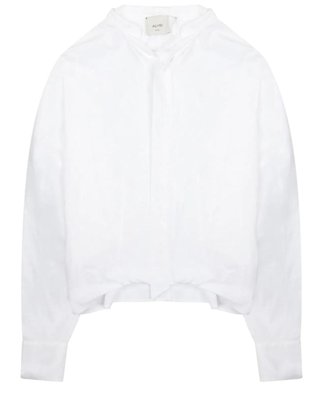 Alysi White Camicia Con Fiocco