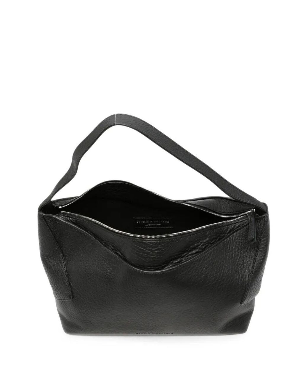 Studio Nicholson Black Fold Detail Zip Shoulder Bag