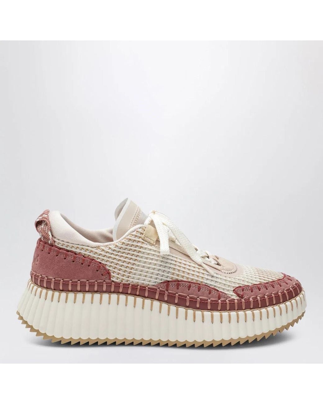 Chloé Pink Nama Low-Top Sneakers