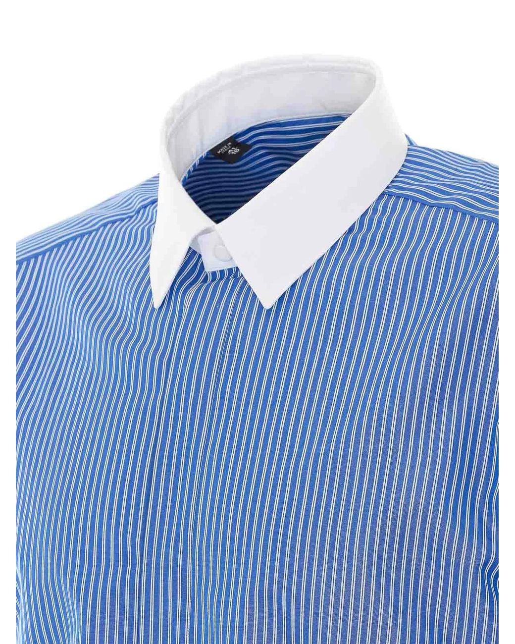 Tom Ford Blue Track Contrast Shirt for men