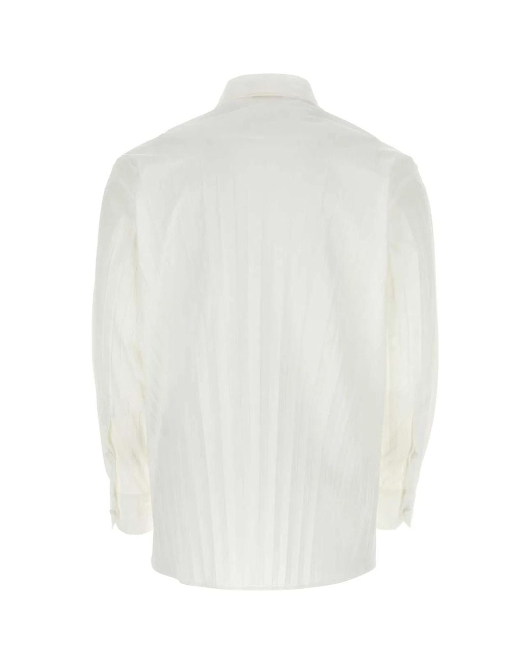 Valentino Garavani White Tech Nylon Oversize Shirt for men