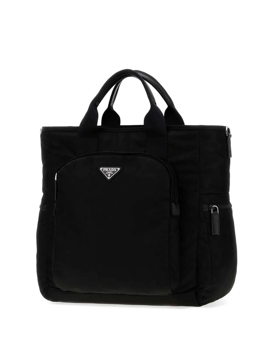 Prada Black Fabric Shopping Bag for men