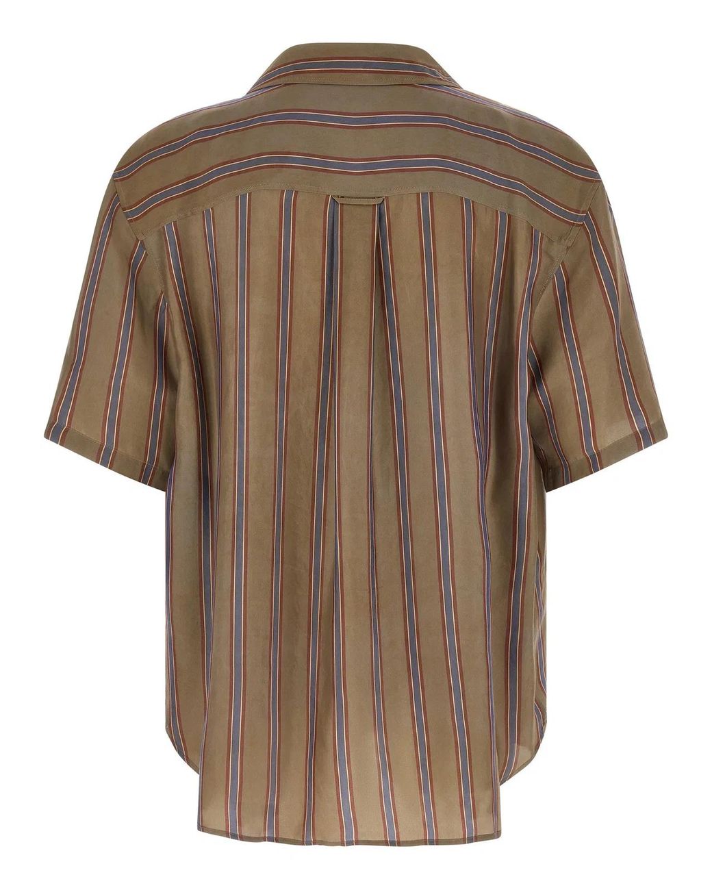 Saint Laurent Brown 'Cassandre' Striped Shirt for men