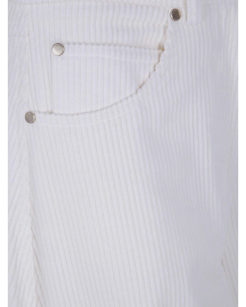 Essentiel Antwerp White "Kigi" Corduroy Bermuda