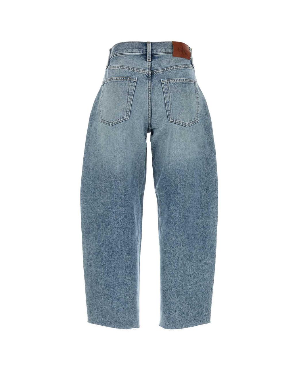 Calvin Klein Blue Denim Wide-Leg Jeans