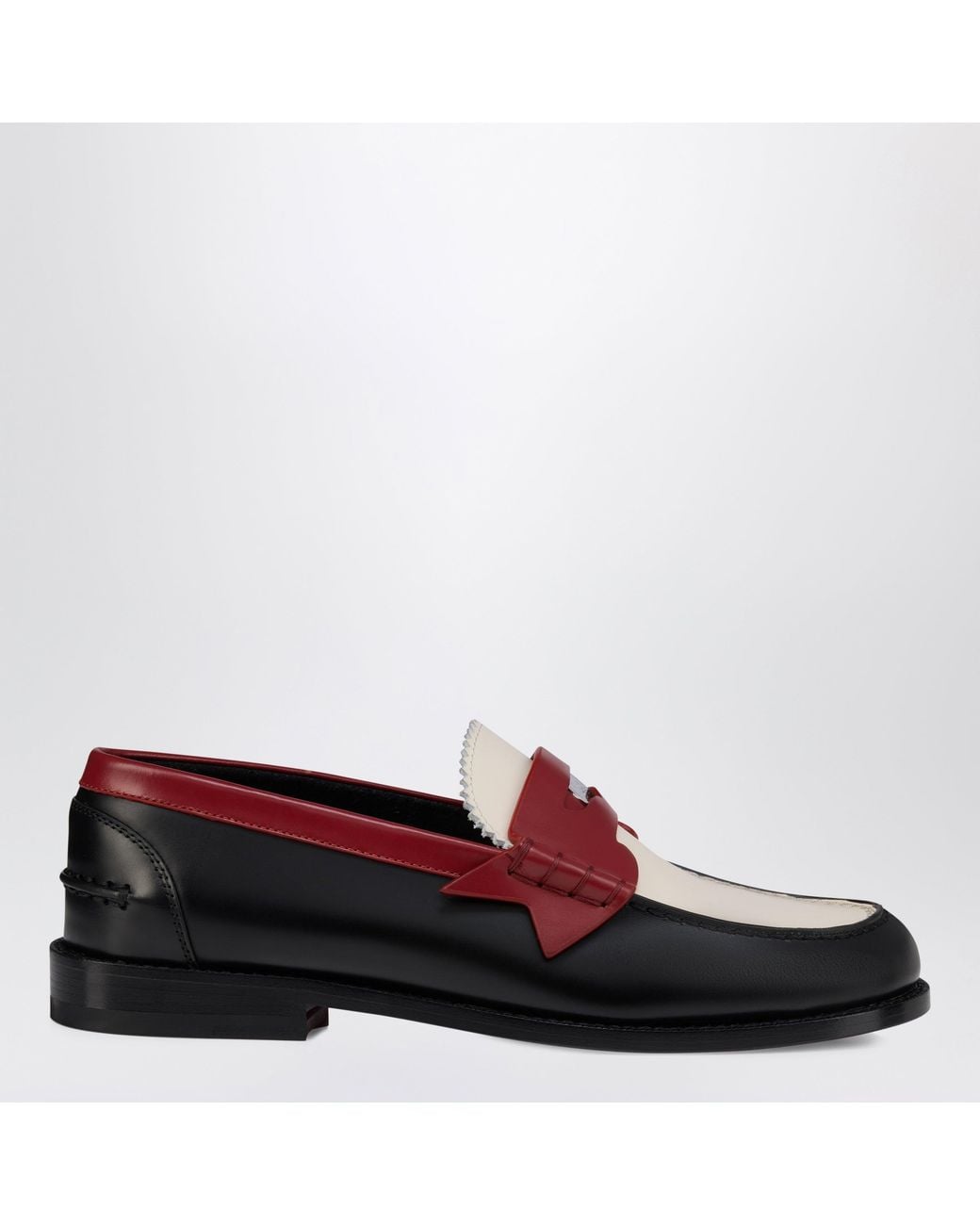 Christian Louboutin Red New Penny/ Leather Loafers