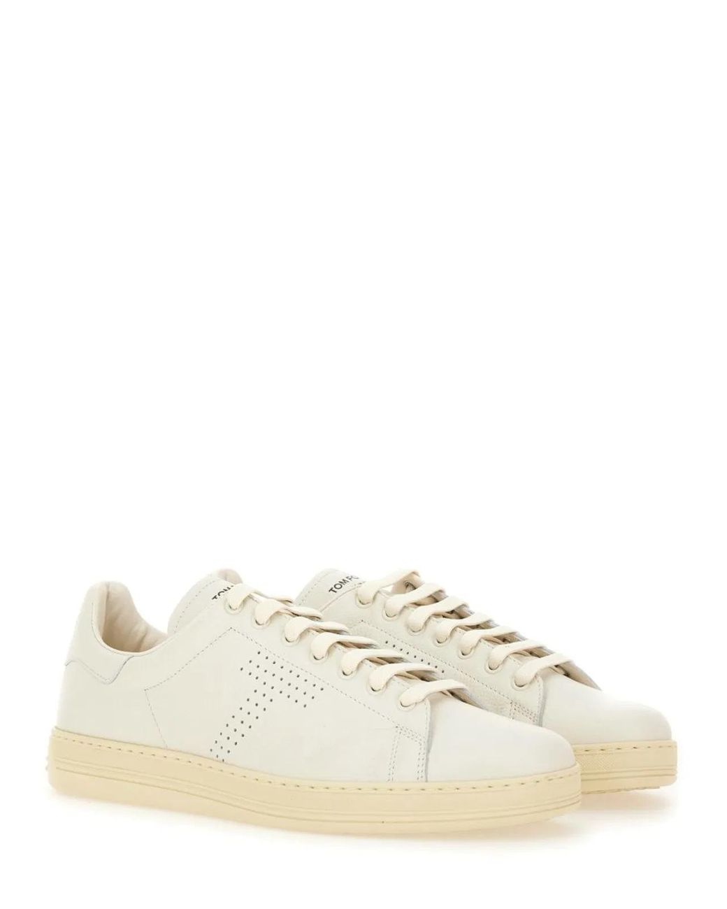 Tom Ford Natural Warwick Leather Sneakers for men