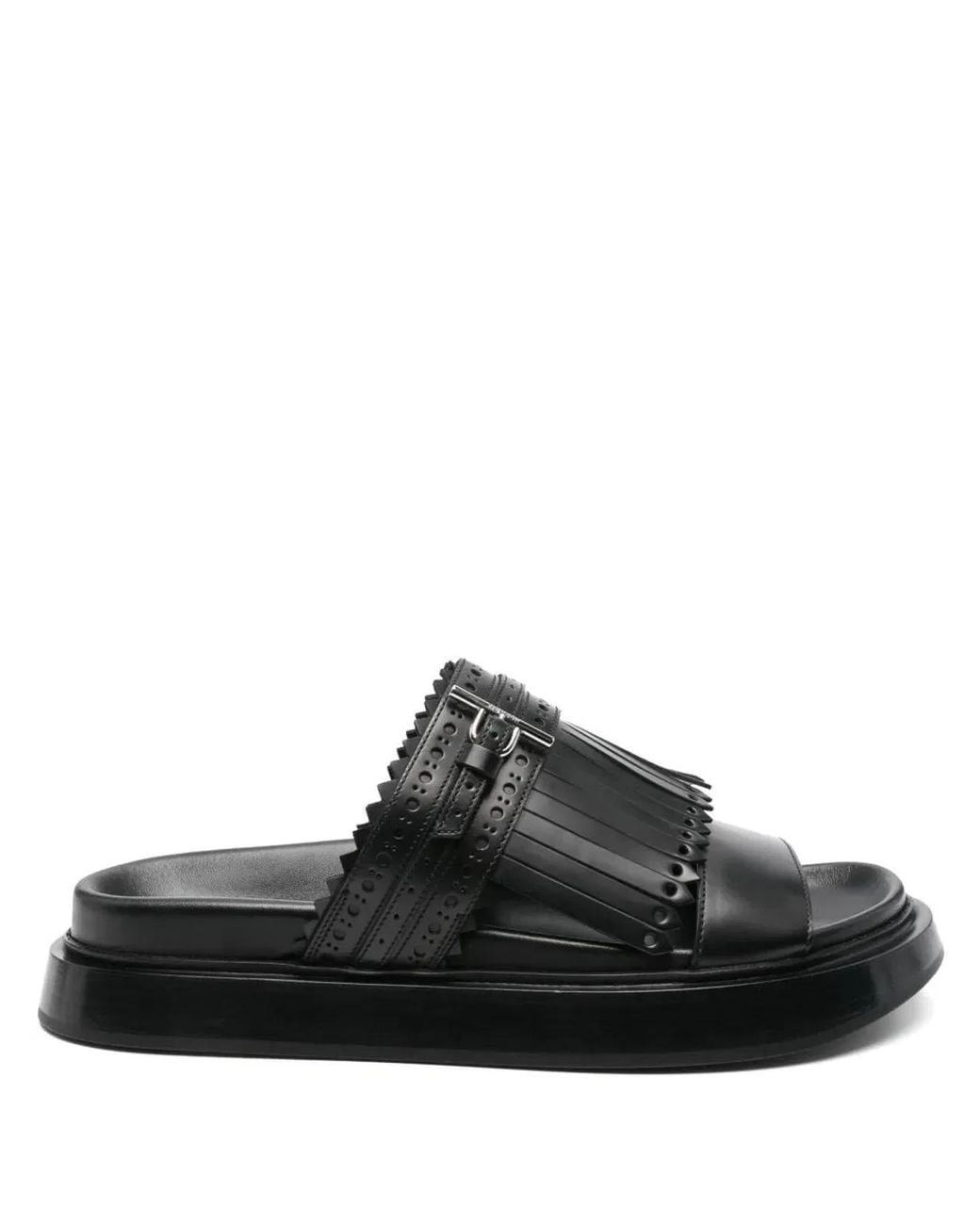 McQueen Black Sandal S.Rubber