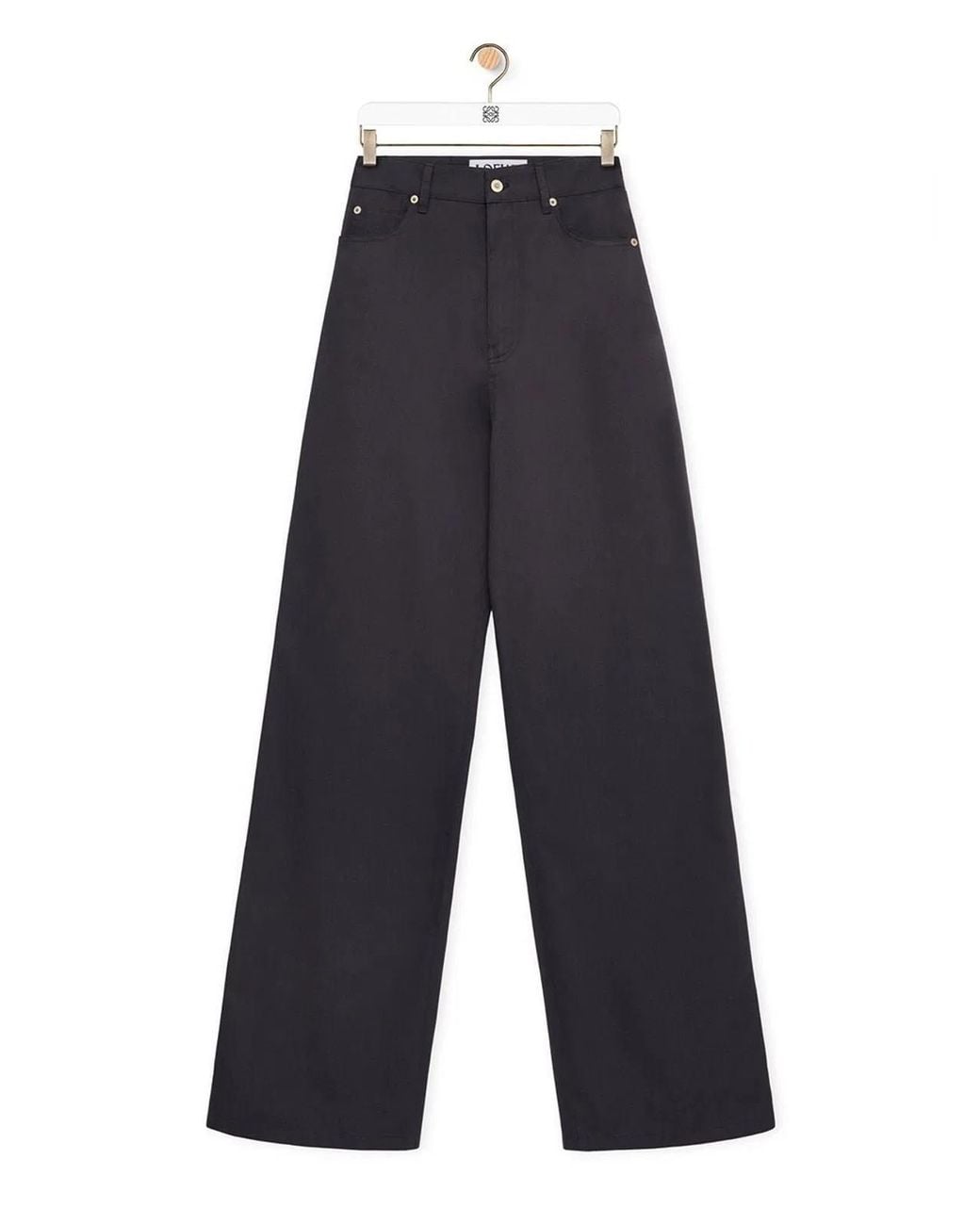 Loewe Blue High-Waisted Cotton Trousers