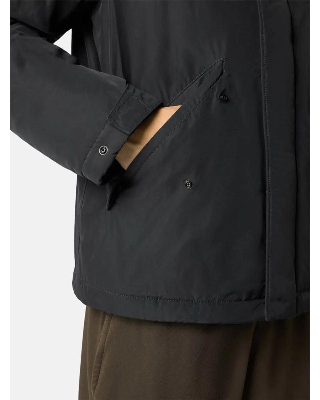 Stone Island Black Micro Reps Hooded Down Jacket for men
