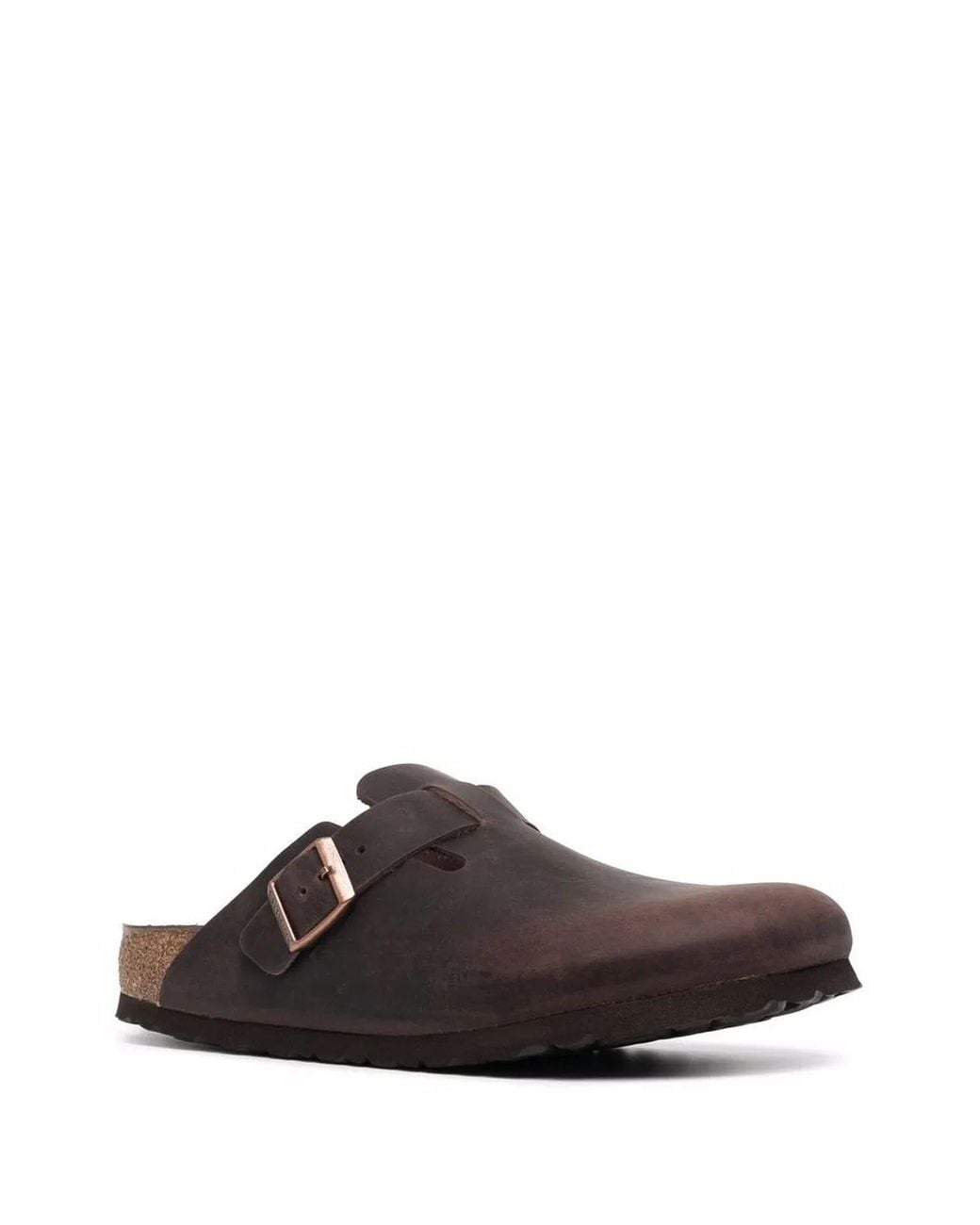 Birkenstock Brown Boston Leather Mule for men