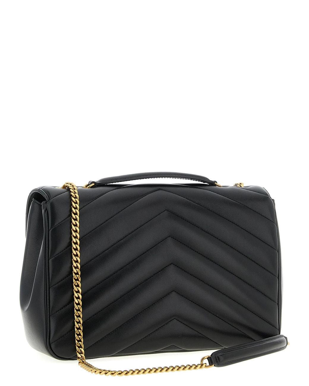 Saint Laurent Black Large "Loulou" Bag