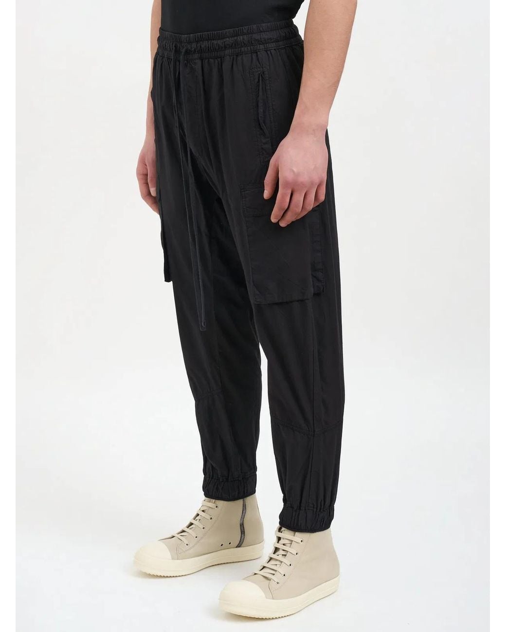 Thom Krom Black Cargo Jogger Pants for men