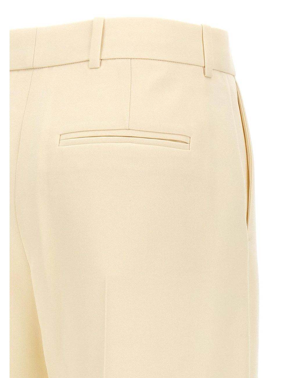 Tory Burch Natural Cropped Pants