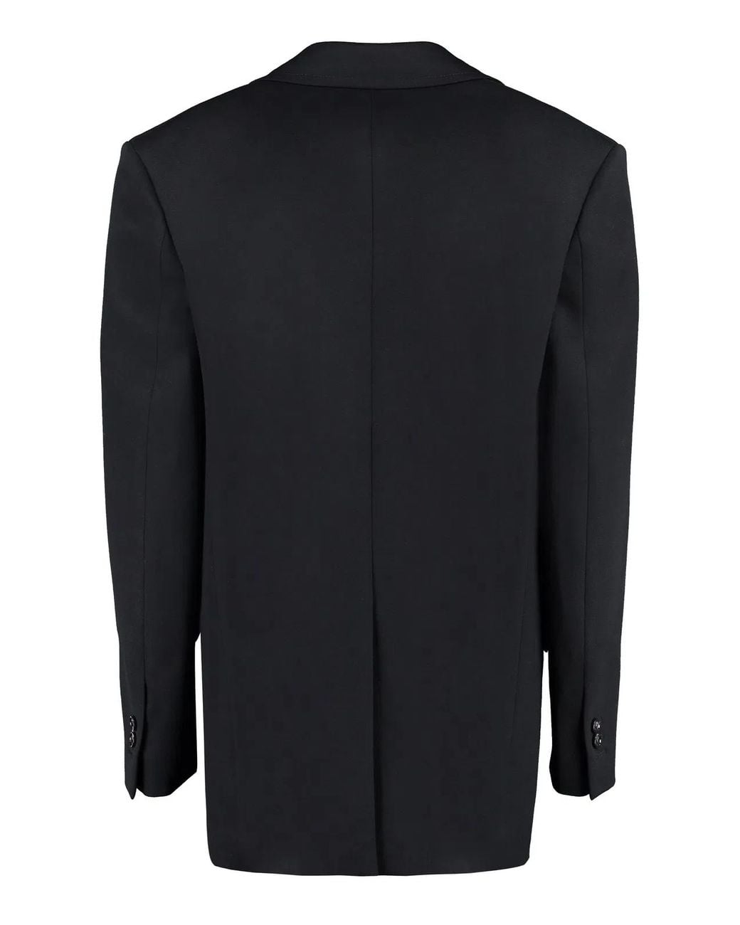 Bottega Veneta Black Oversized Double-Breasted Wool Blazer For