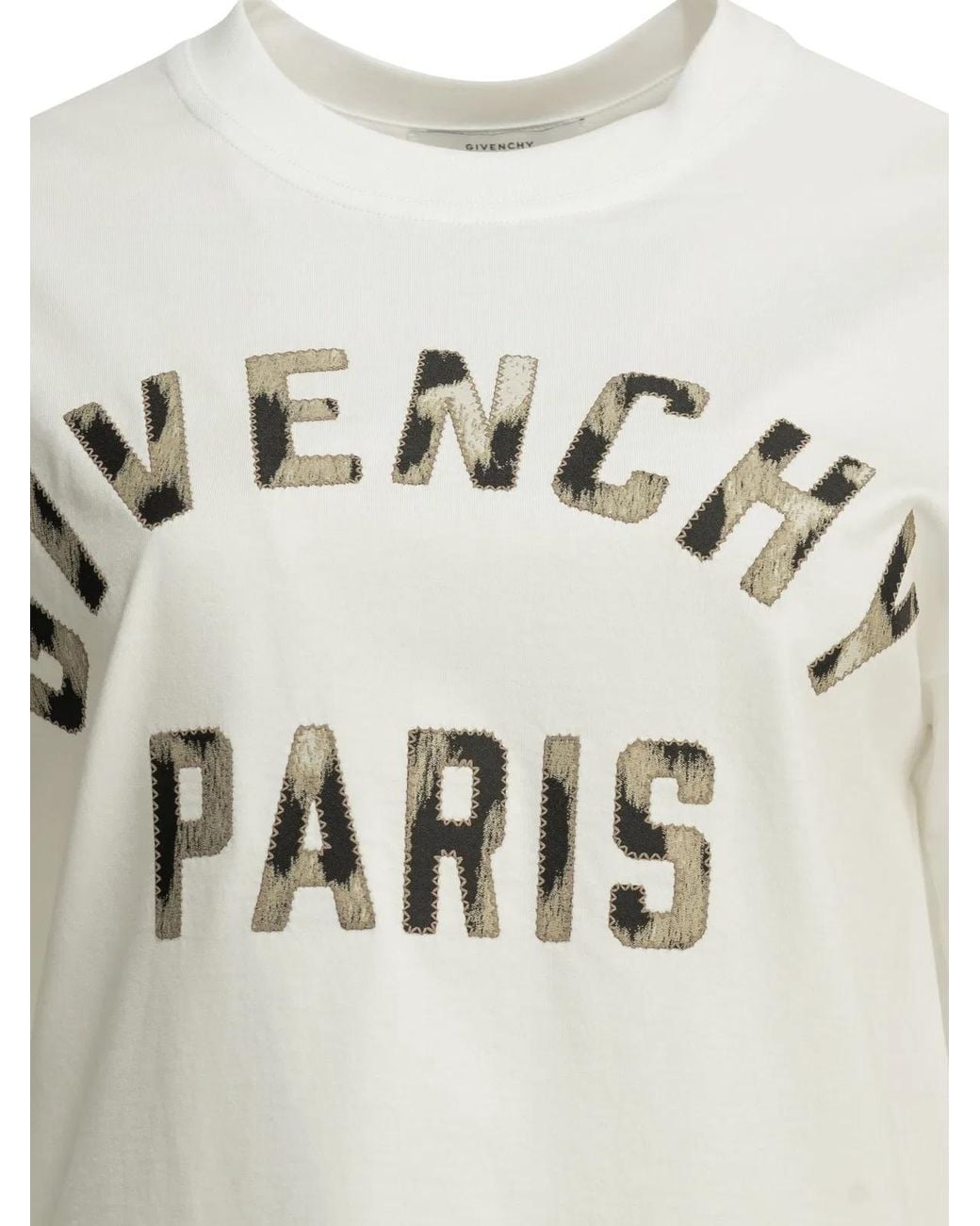 Givenchy White Paris" Crew-Neck T-Shirt