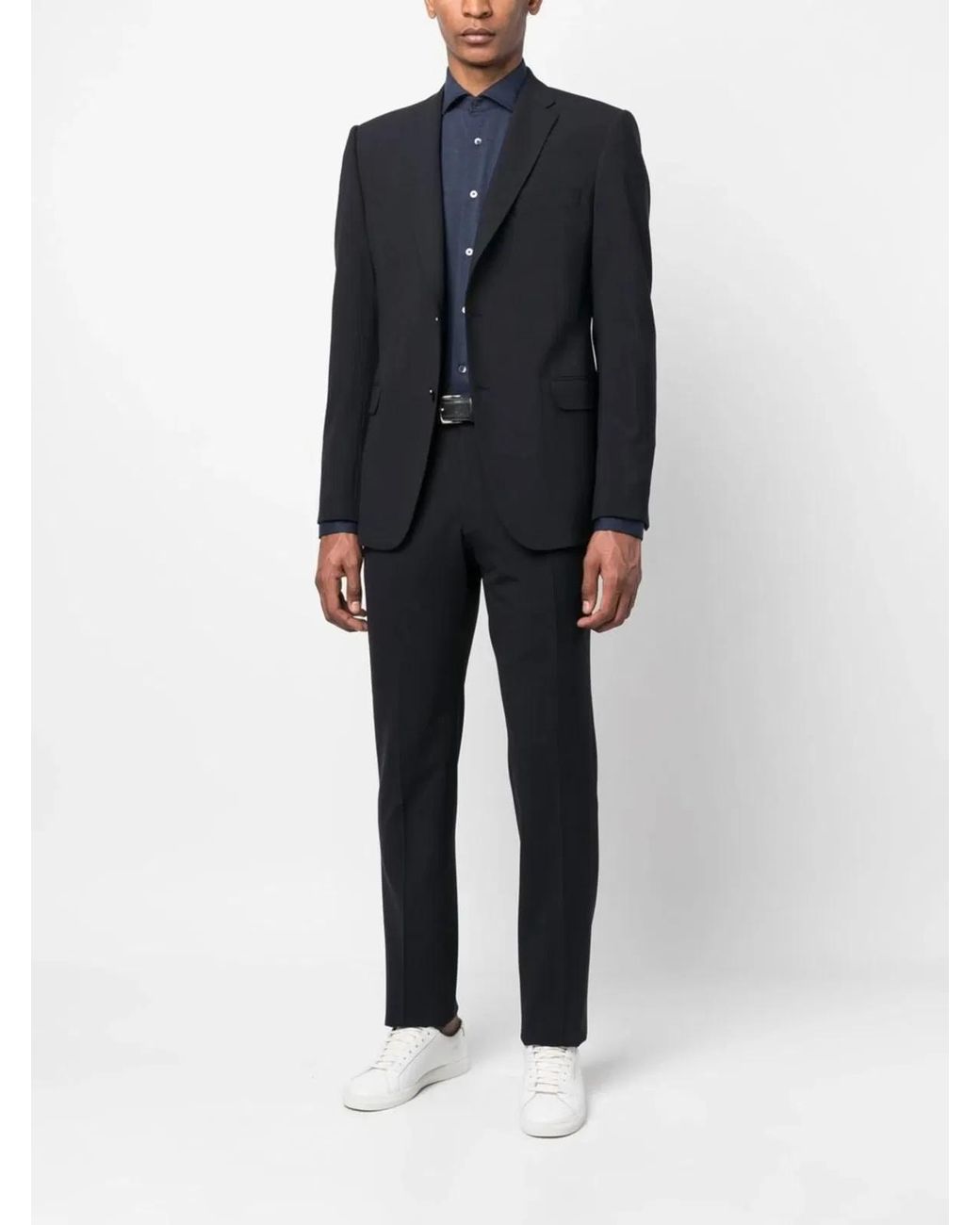 Traiano Blue Rossini Radical Plain Polyamide Shirt for men