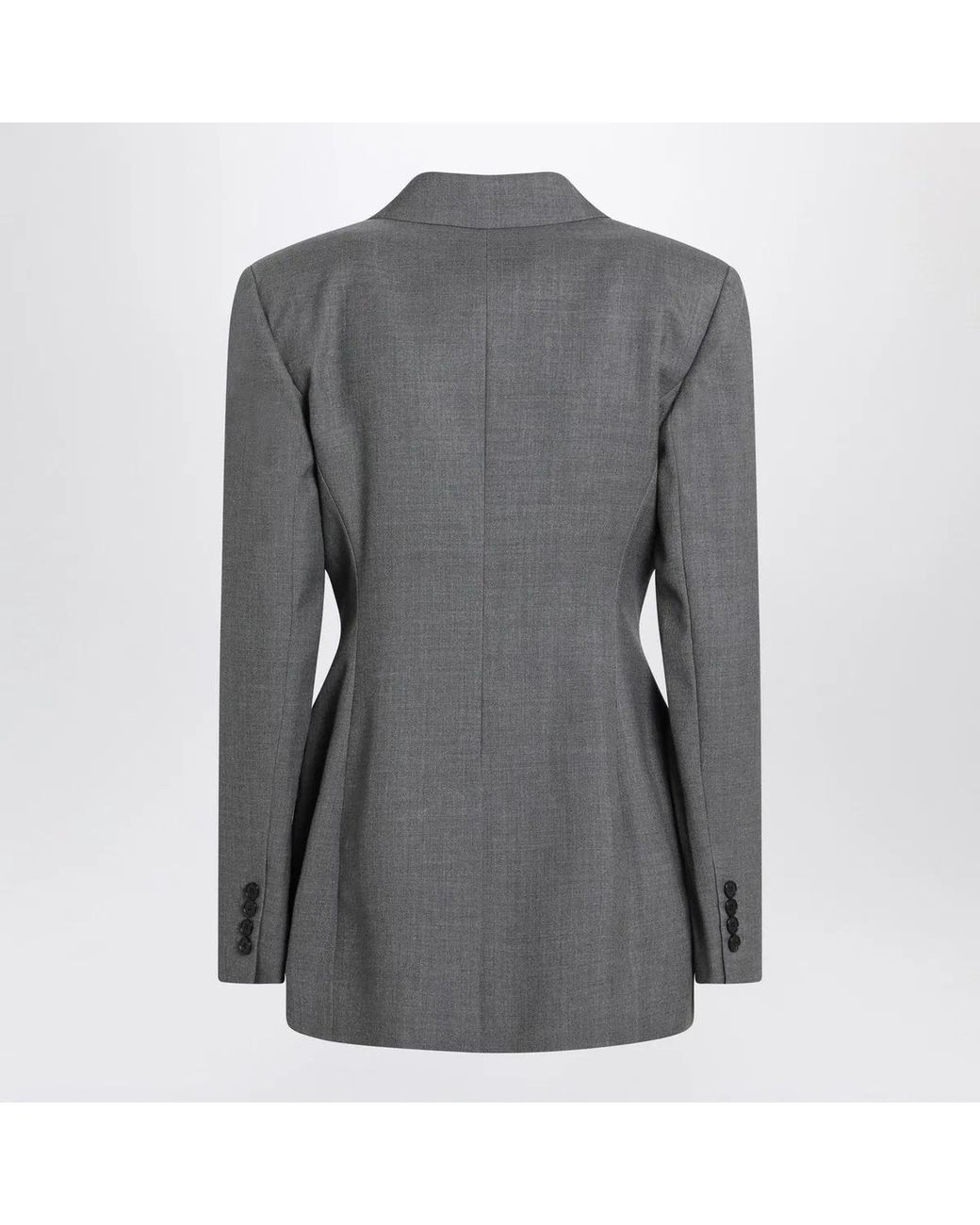 Givenchy Gray Double-Breasted Wool Jacket