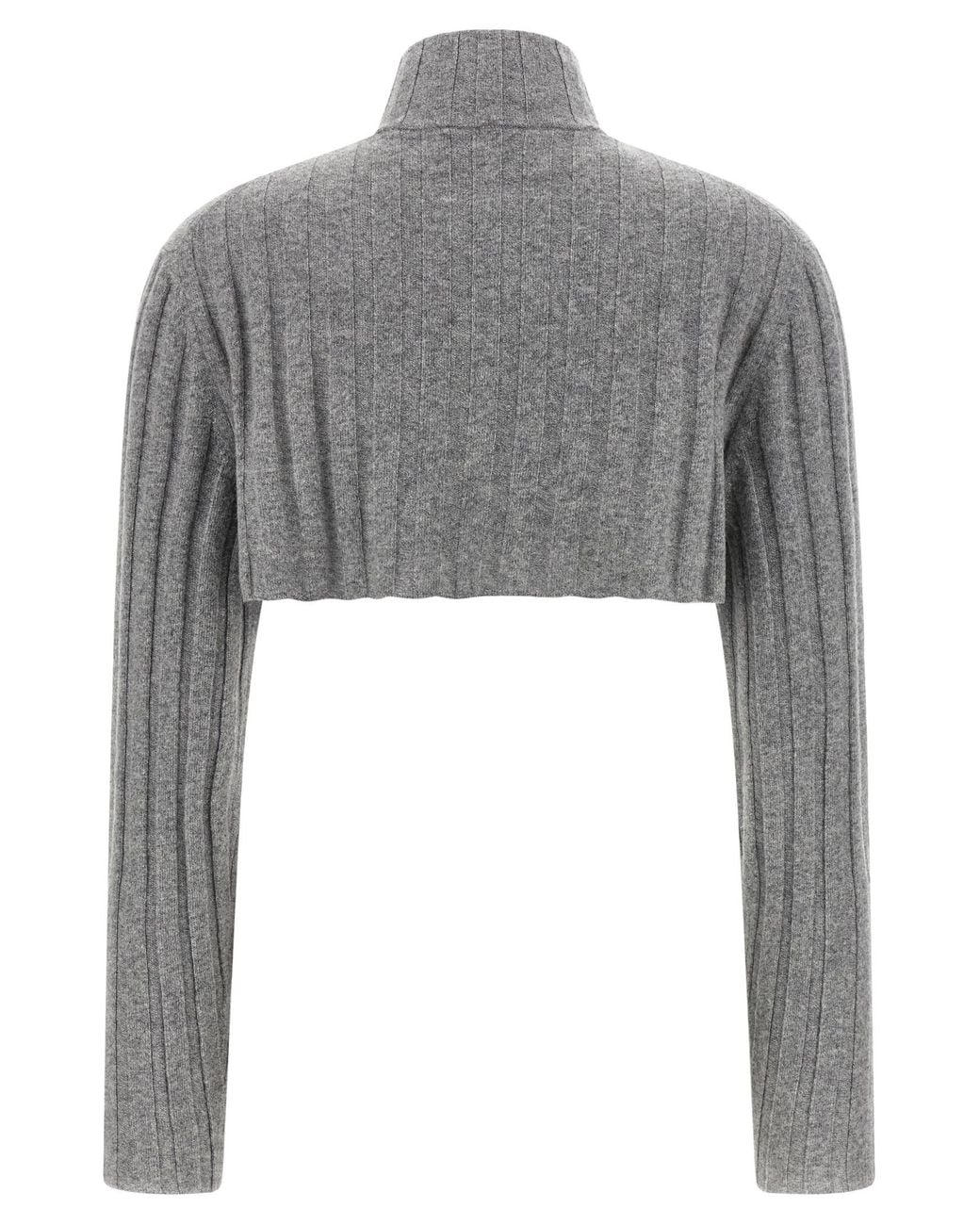 Miu Miu Gray Cropped Cardigan