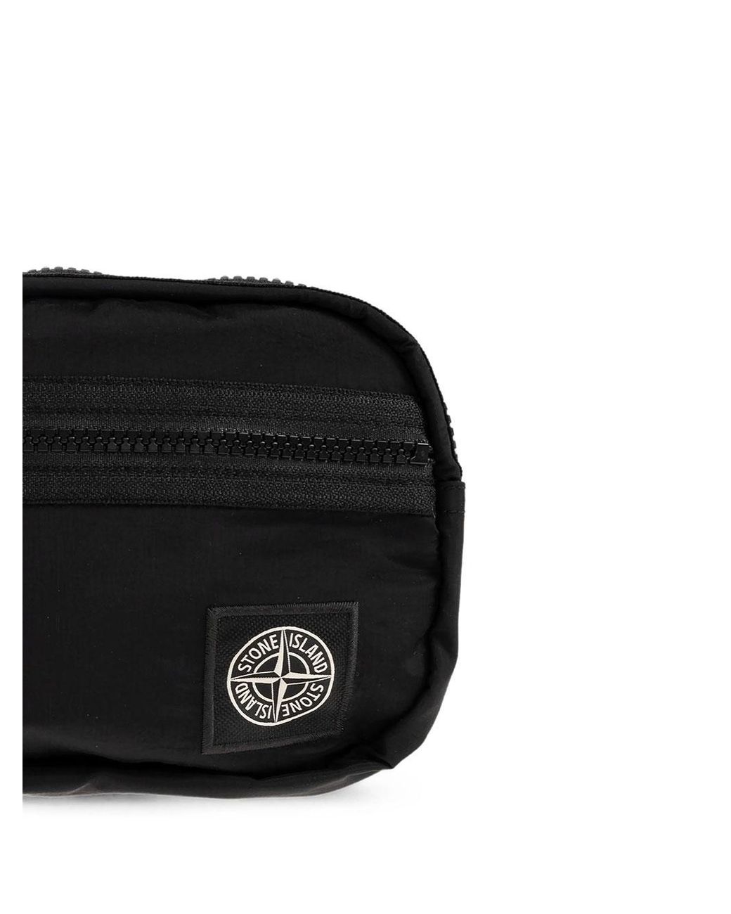 Stone Island Black Belt Bag for men