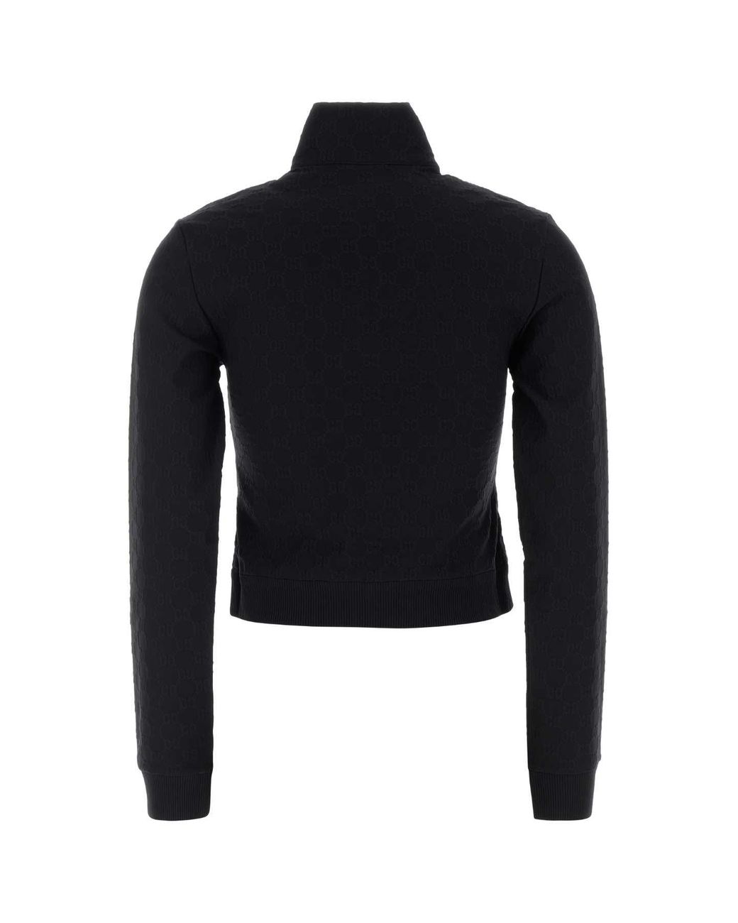 Gucci Blue Gg Jacquard Jersey Jacket With Zip
