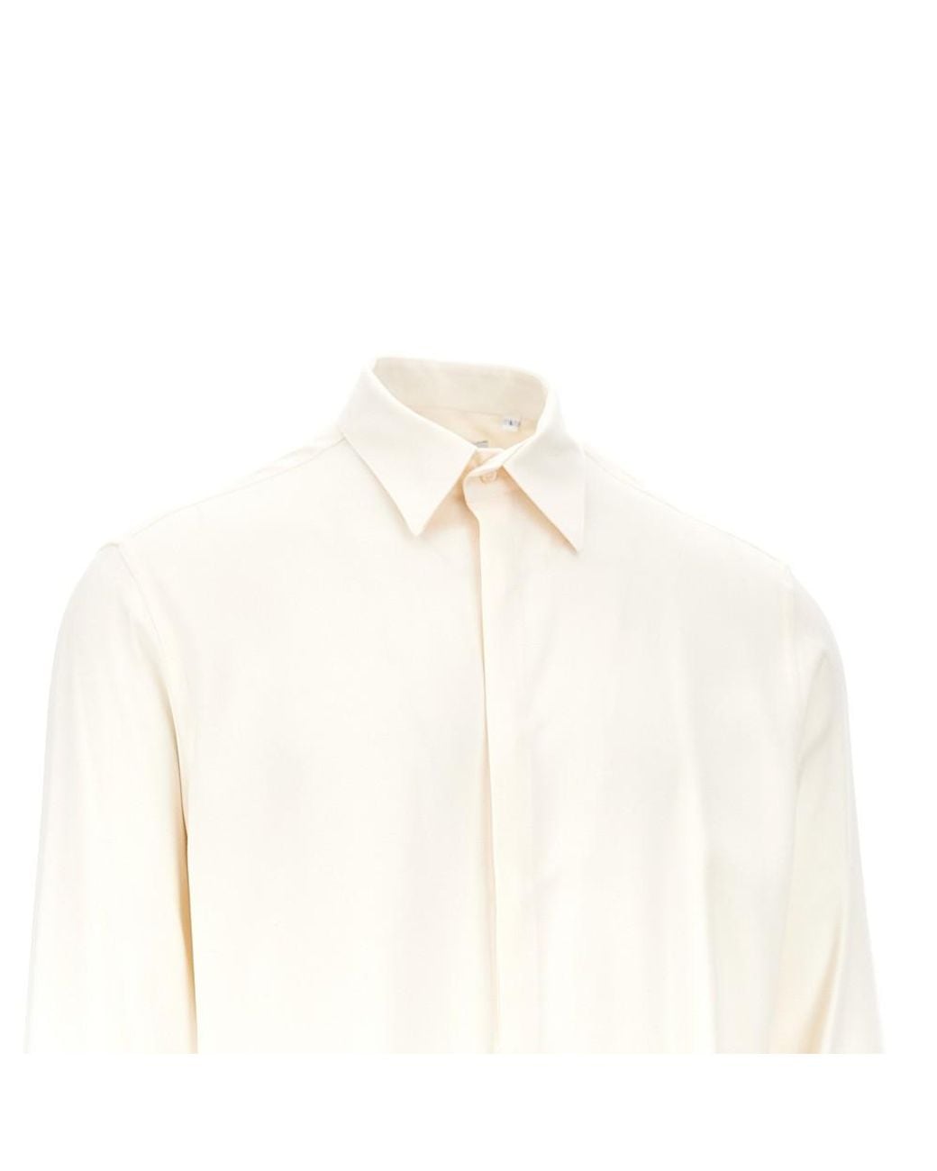 MARSĒM White Viscose Twill Shirt for men