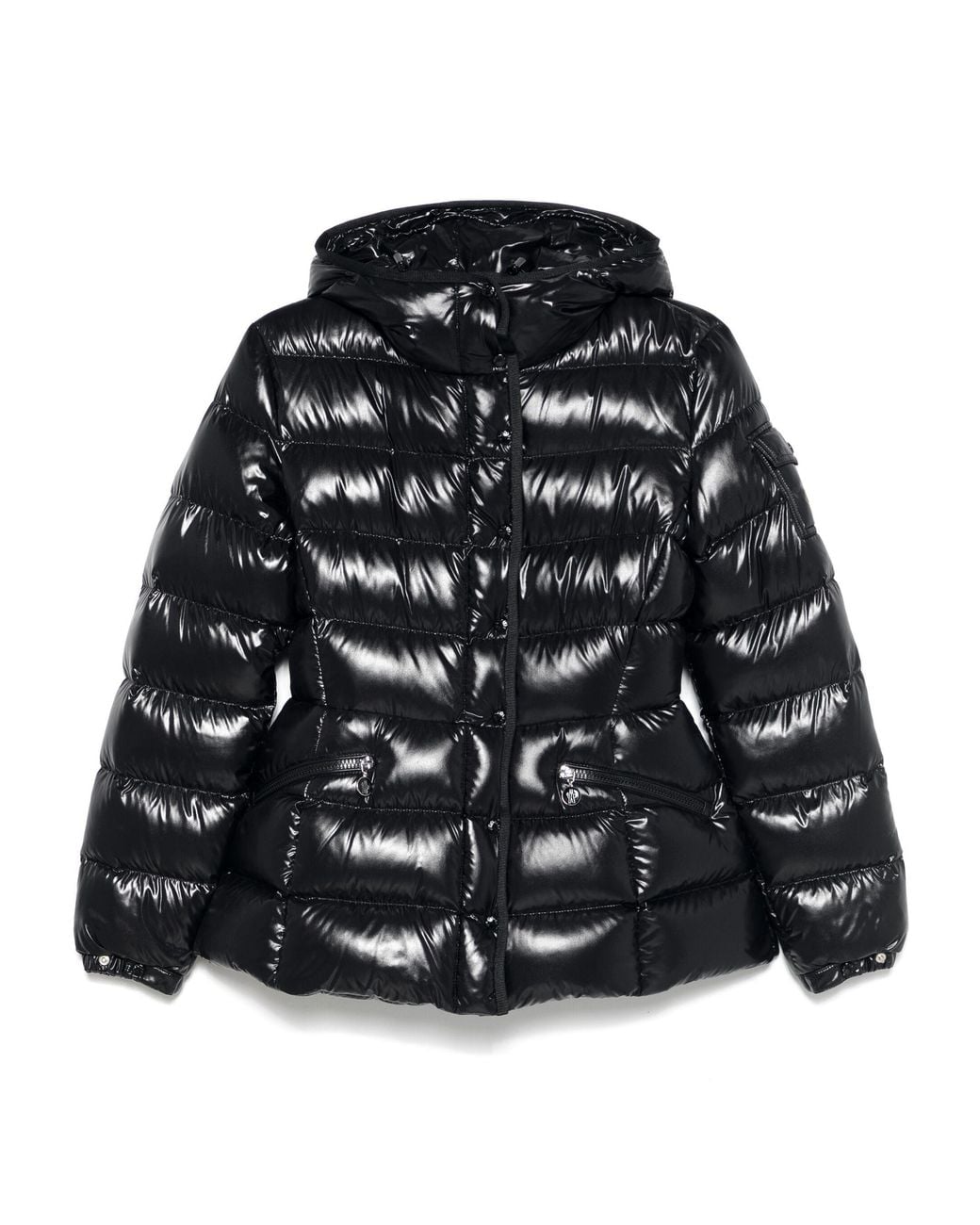 Moncler Black Logo-Patch Padded Jacket
