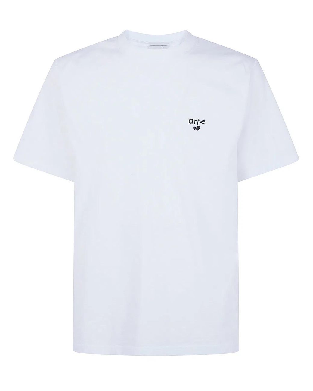 Arte' White "Heart" Logo T-Shirt for men
