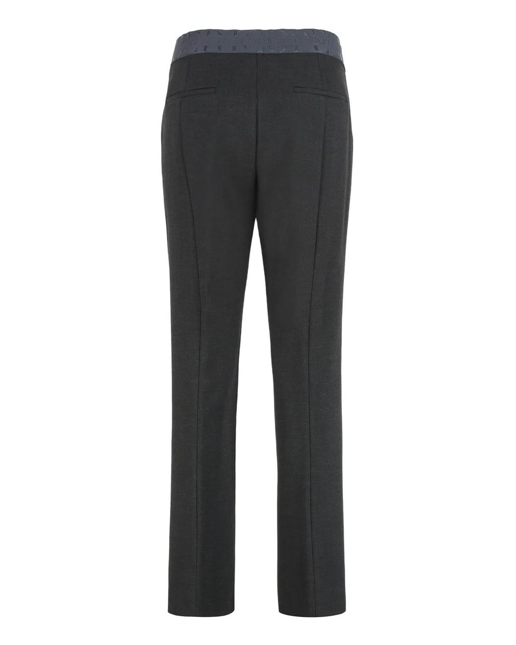 Peserico Black High-Waisted Trousers With A Crease